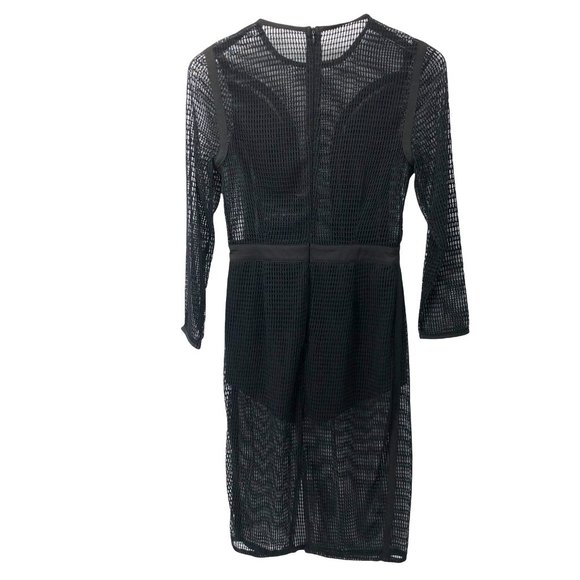 NBD Sabrina Small Black Sheer Mesh Net Sexy Romper Dress Revolve.com - Picture 5 of 16